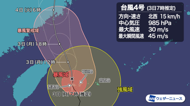 石垣島の2020年台風4号ハグピートの動画は？暴風がヤバすぎる！？